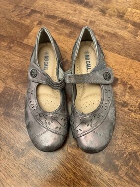 Call It Spring Metallic Pewter Mary Jane Flats